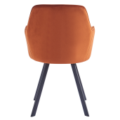 Fotoliu de design catifea teracota metal negru Auril 57x56x87.5 cm