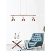 Lustra stil retro metal roz auriu Avier 76.5x10.5x113.7 cm 