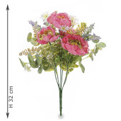 Buchet peonia artificiale roz intens 32 cm