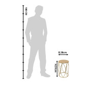 Suport flori metal auriu 38x51 cm