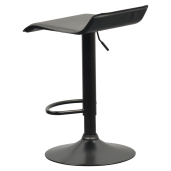 Scaun bar metal piele ecologica neagra Baili 38x39x64-84,5 cm