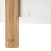 Raft 2 polite mdf alb si bambus natur Baltika 60x25x53 cm