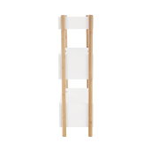 Raft 3 polite mdf alb si bambus natur Baltika 60x25x91 cm