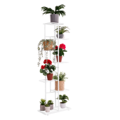 Suport pentru flori din metal alb Bamir 43x22x126 cm 
