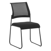 Scaun stivuibil negru Baris 45x64x82 cm 