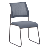 Scaun stivuibil gri negru Baris 45x64x82 cm