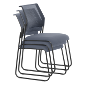 Scaun stivuibil gri negru Baris 45x64x82 cm