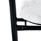 Scaun stivuibil alb negru Bergola  53x60x73 cm