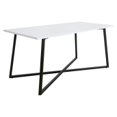 Masuta alba neagra Bertel 100x50x47 cm