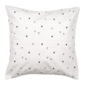 Fata perna decorativa textil alb negru Love 45x45 cm