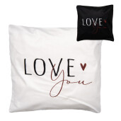 Fata perna decorativa textil multicolor Love 45x45 cm