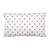 Fata perna decorativa textil alb negru Heart 30x50 cm