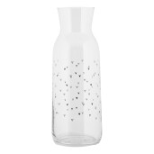 Carafa sticla transparenta neagra Inimioare Ø 9x25 cm / 1000 ml