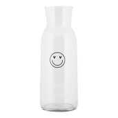 Carafa sticla transparenta neagra Smile Ø 9x25 cm / 1000 ml