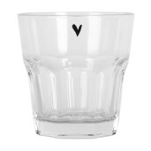 Set 6 pahare sticla transparenta neagra Ø 8x8 cm / 150 ml