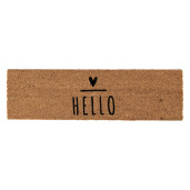 Covoras intrare casa cauciuc fibre cocos Love Hello 75x22x2 cm