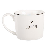 Cana portelan alb negru 12x8x7 cm / 275 ml