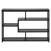 Raft pardoseala mdf laminat fier negru Bilote 114x33x78 cm