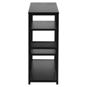 Raft pardoseala mdf laminat fier negru Bilote 114x33x78 cm