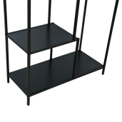Raft metal negru Bilote 77x33x114.5 cm