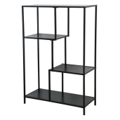 Raft metal negru Bilote 77x33x114.5 cm