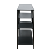 Raft metal negru Bilote 114x33x78 cm