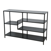 Raft metal negru Bilote 114x33x78 cm