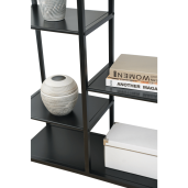 Raft metal negru Bilote 120x30x188 cm 