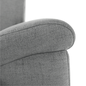 Coltar extensibil in forma de U cu tapiterie textil gri Biter 330x215x88 cm