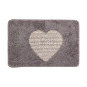 Covoras baie textil gri bej 58x38x1 cm 
