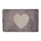 Covoras baie textil gri bej 78x48x1 cm