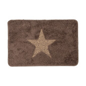 Covoras baie textil maro crem 58x38x1 cm