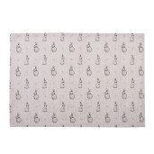 Set 6 suporturi farfurii bumbac bej gri Iepurasi 48x33 cm