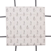 Cos paine bumbac bej gri Iepurasi 35x35x8 cm