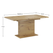 Masa extensibila DTD stejar artisan Boba 160-200x90x77 cm