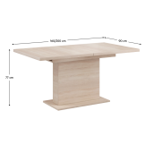 Masa extensibila DTD stejar sonoma Boba 160-200x90x77 cm