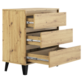 Comoda DTD laminat stejar negru Bogan 70x38,8x78,4 cm