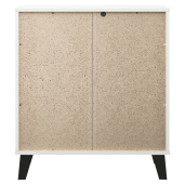 Comoda DTD alb negru Bogan 70x38,8x78,4 cm