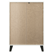 Comoda DTD alb negru Bogan 70x38,8x99,4 cm