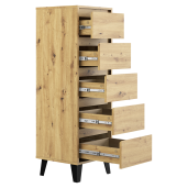 Comoda DTD laminat stejar artisan Bogan 40x38,8x120,4 cm