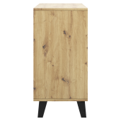 Comoda DTD laminat stejar artisan negru Bogan 110x38,8x78,4 cm