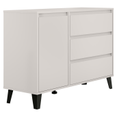 Comoda DTD laminat casmir negru Bogan 110x38,8x78,4 cm