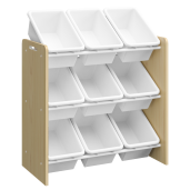 Raft, organizator mdf natur plastic alb Bois 65x26,5/31x67 cm