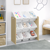 Raft, organizator mdf natur plastic alb Bois 65x26,5/31x67 cm