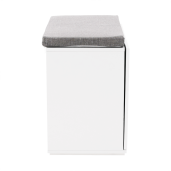 Banca cu pantofar mdf alb gri Boksa 60x45x30 cm 