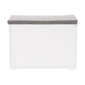 Banca cu pantofar mdf alb gri Boksa 60x45x30 cm 
