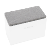 Banca cu pantofar mdf alb gri Boksa 60x45x30 cm 