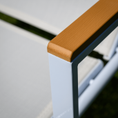 Sezlong gradina alb maro Bonto  64x161x48/100 cm