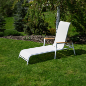 Sezlong gradina alb maro Bonto  64x161x48/100 cm