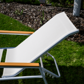Sezlong gradina alb maro Bonto  64x161x48/100 cm